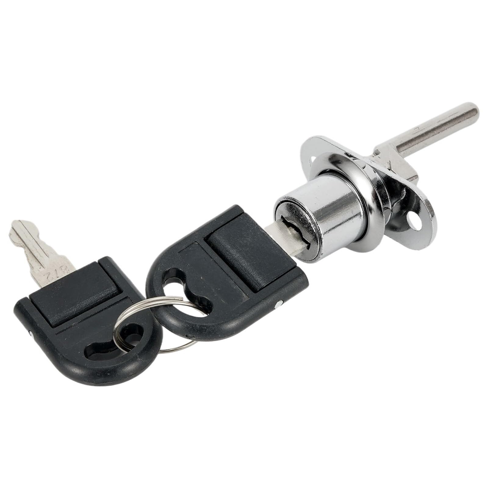 Ladfrtyu Silver 16Mm Drawer Lock Cylinder 16/19Mm Cabinet Lock Cam Cylinder Triple With 2 Keys Desk Drawer Front Zinc Alloy Safety Hardware(Silver 16Mm)