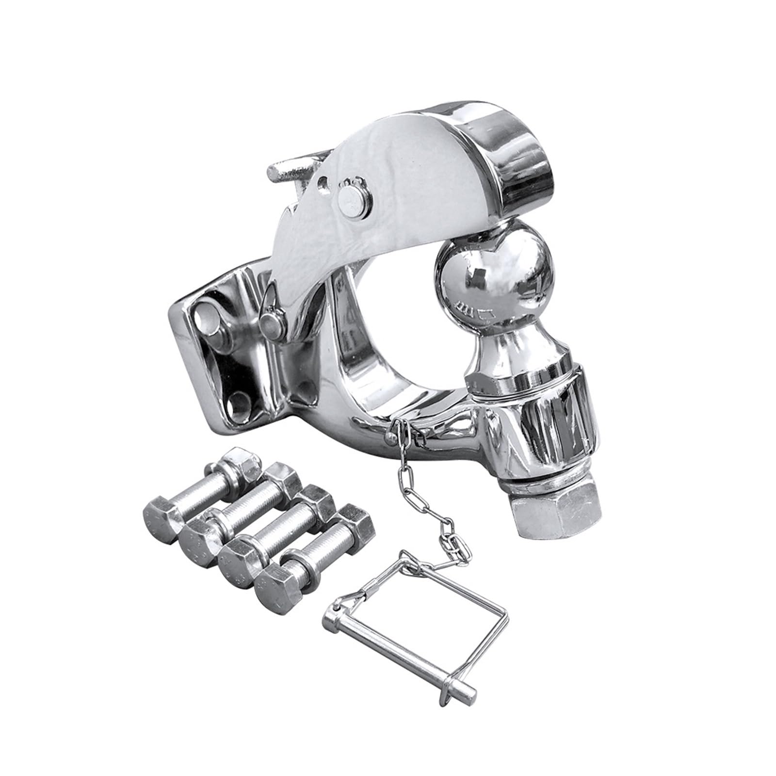 Zaczep Przyczepy, Hak Czopowy Chromowany Zaczep Z Kulą 50mm/2 Cale Holowanie Heavy Duty 5 TON Holowniczy Do Samochodu Części RV Camper Caravan Akcesoria Samochodów Kempingowych