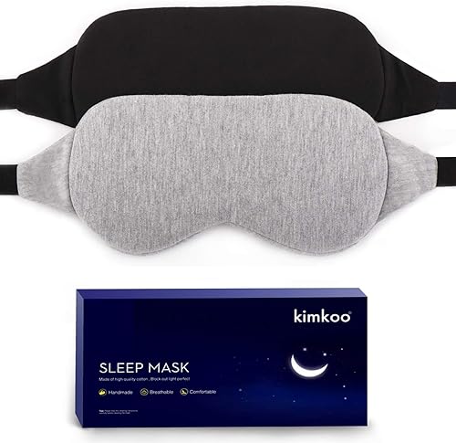 Máscara de dormir para dormir, máscara de dormir que bloquea la luz perfectamente para mujeres y hombres, suave y cómoda para viajes, con bolsa