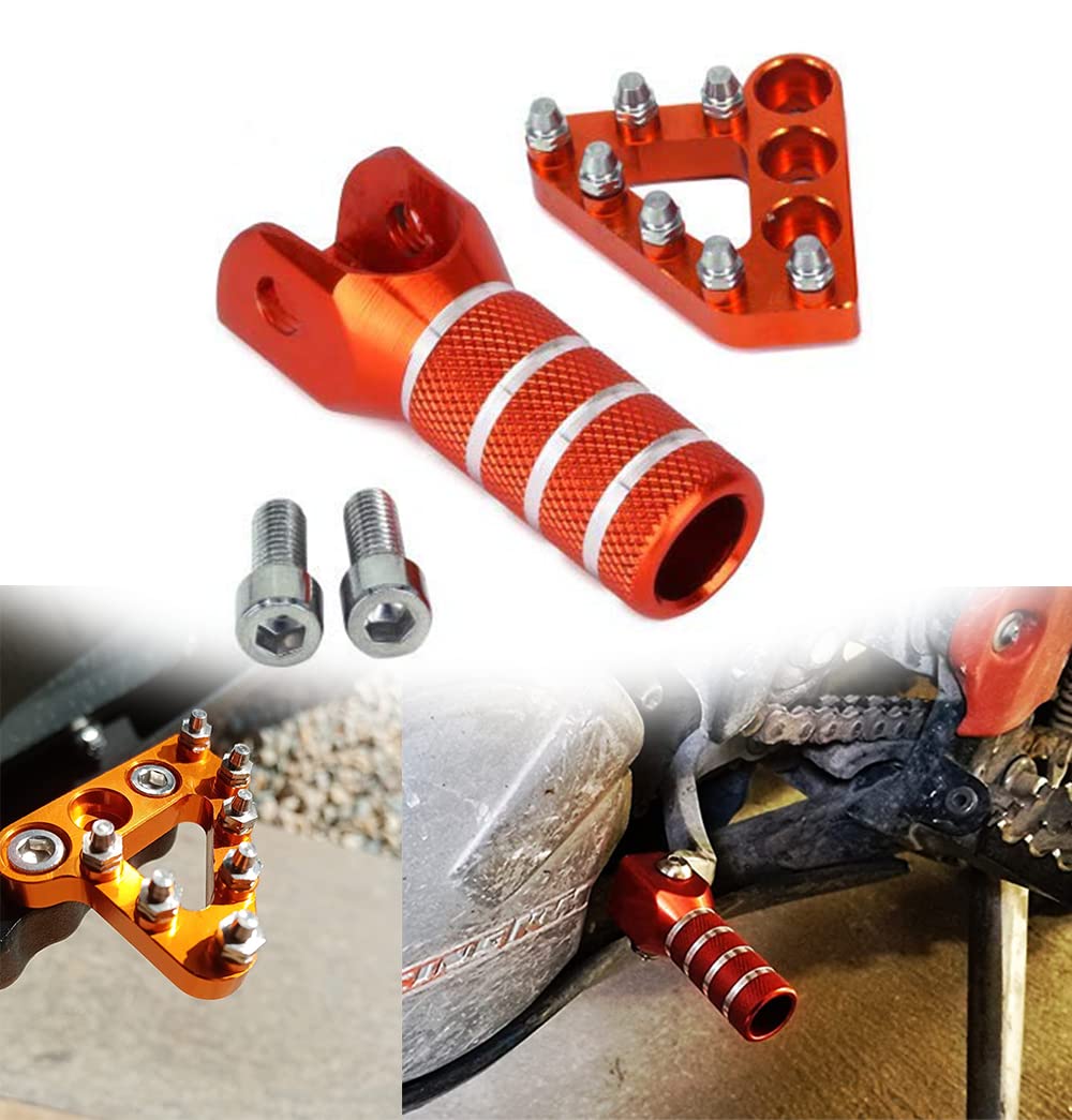 Pedale Freno Posteriore Per Moto KTM - In Alluminio CNC, Regolabile, Per Modelli 125-530 Cc 2004-2010 - Foto 7