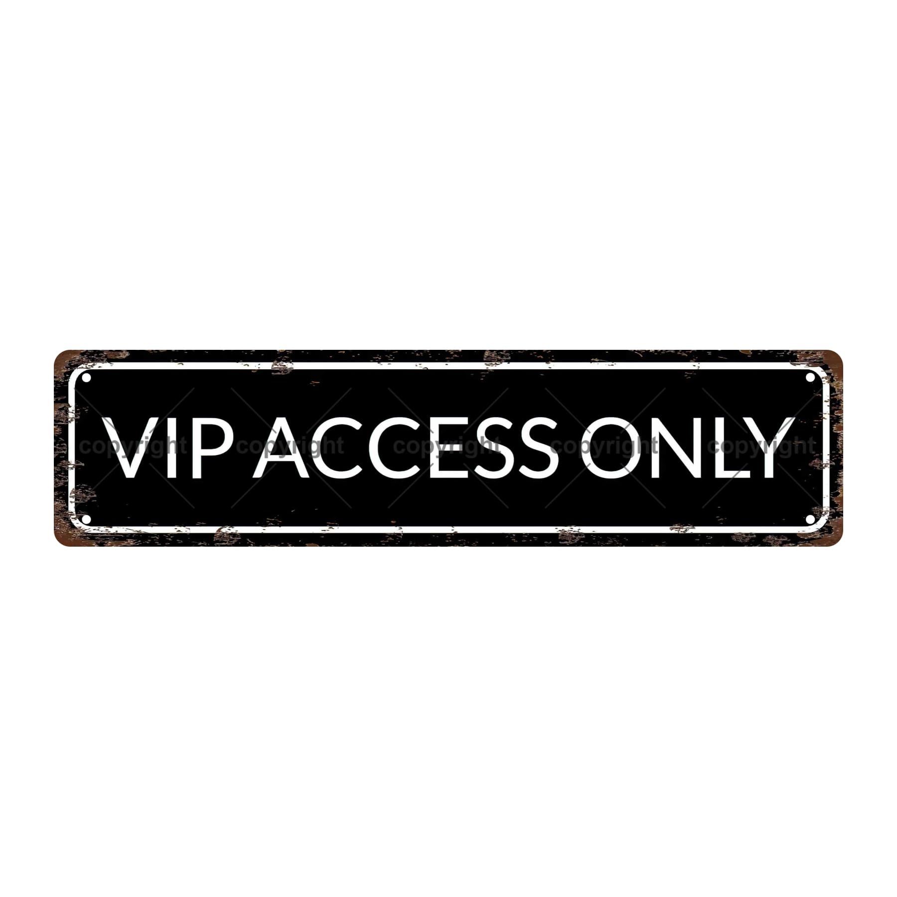 VIP Access Only Warning Vintage Metal Tin Street Sign Bar Cafe Garage Cave Home Room Wall Bathroom Farmhouse Garden Porch Patio Decor,4x16 Inch