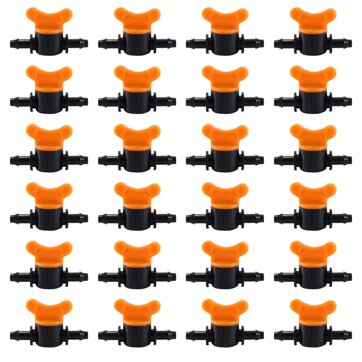 Alide 25PCS Drip Irrigation Stop Valve with Butterfly Handle Water Flow Control Switch for hoses with an inner diameter of 4-5mm