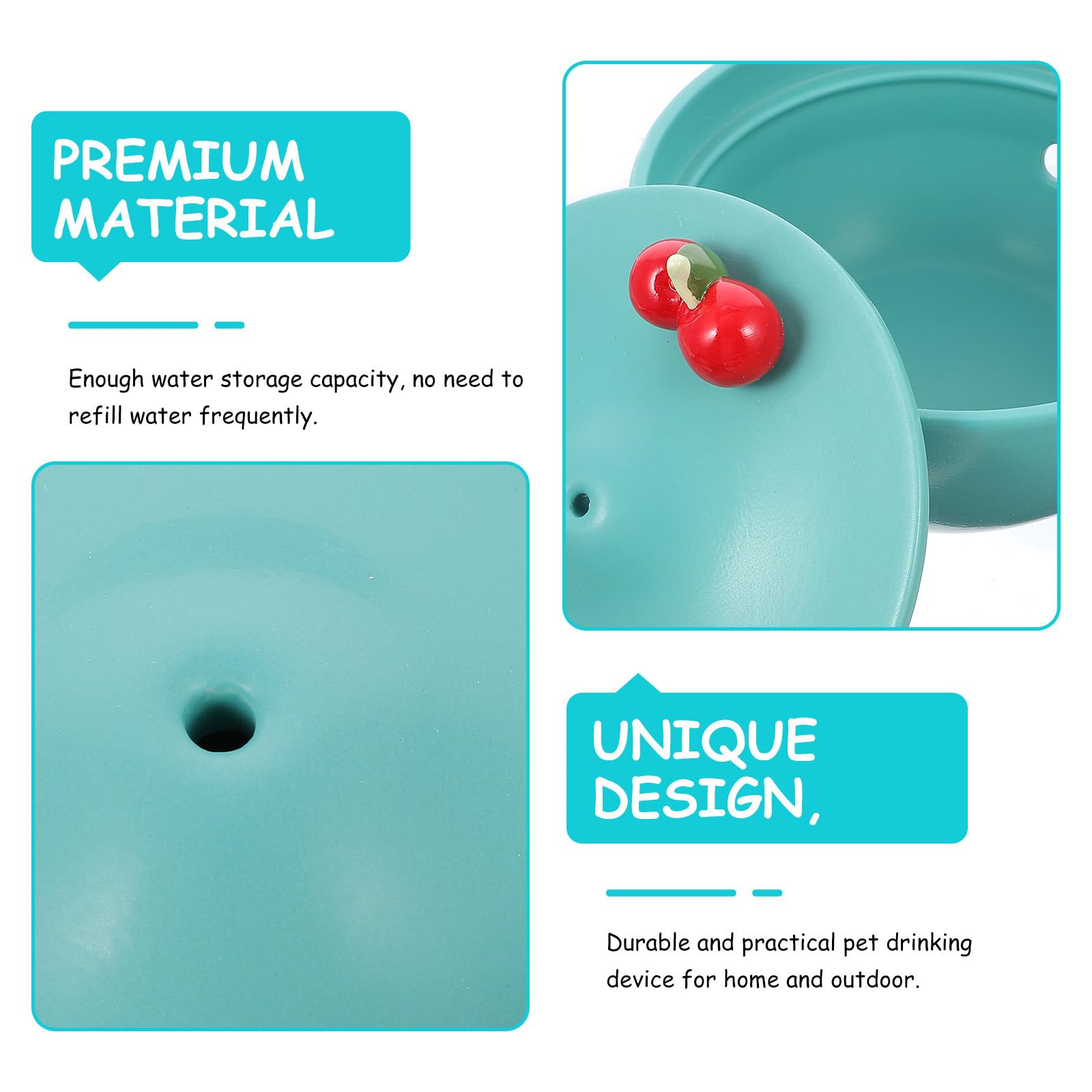 POPETPOP Fuente de Agua para Gatos Capacidad Suficiente de Cerámica Diseño de Gato, Dispensador USB Práctico y Resistente para Uso en Casa