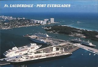 Cruise Ships at Port Everglades, Ft. Lauderdale Fort Lauderdale, Florida FL Original Vintage Postcard