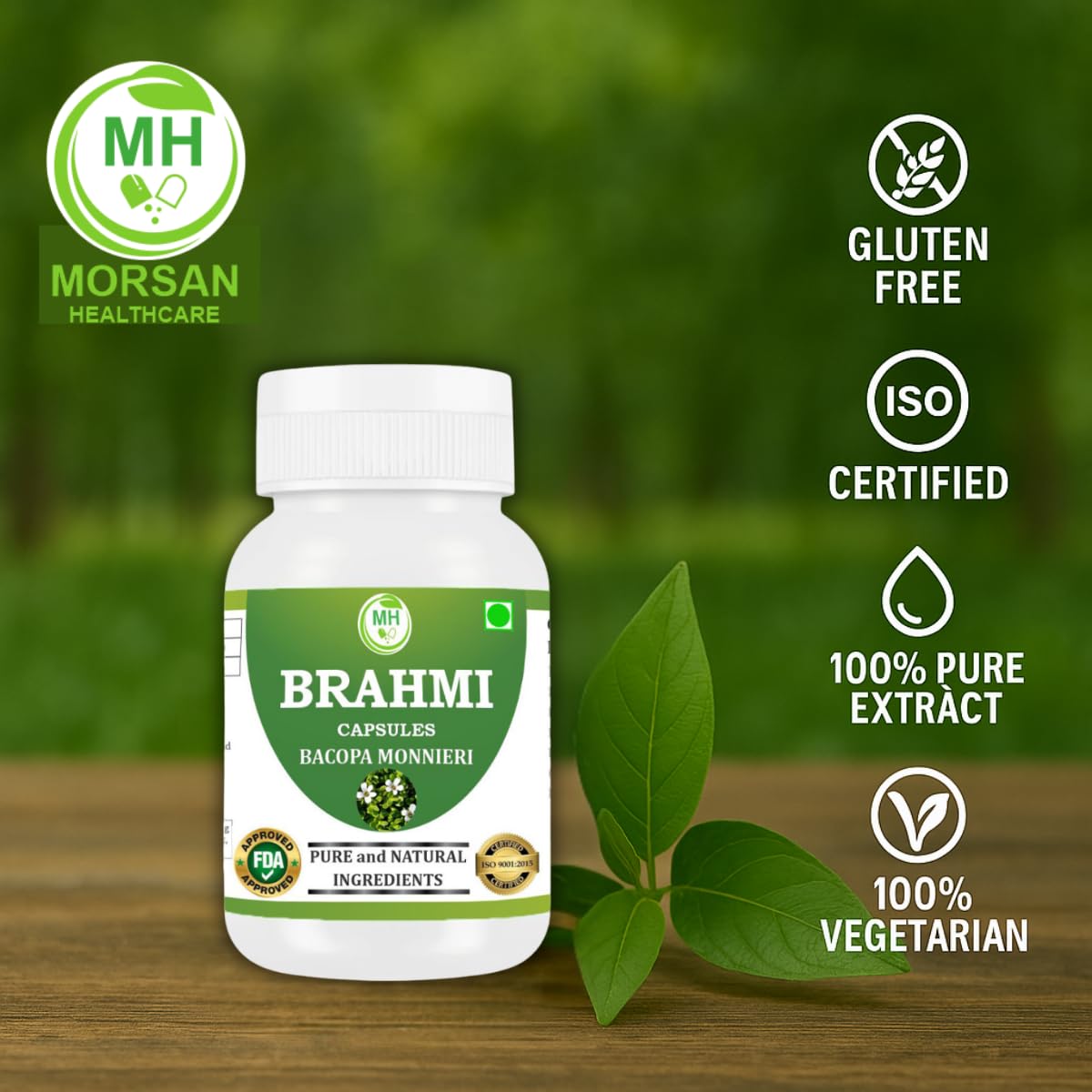 Brahmi Capsules 500 mg – 60 Veg Capsules | Bacopa Monnieri Extract | Memory Support Herb | Vegan & Gluten-Free | Plant-Based Supplement (PACK OF 1) — Amazon image 8