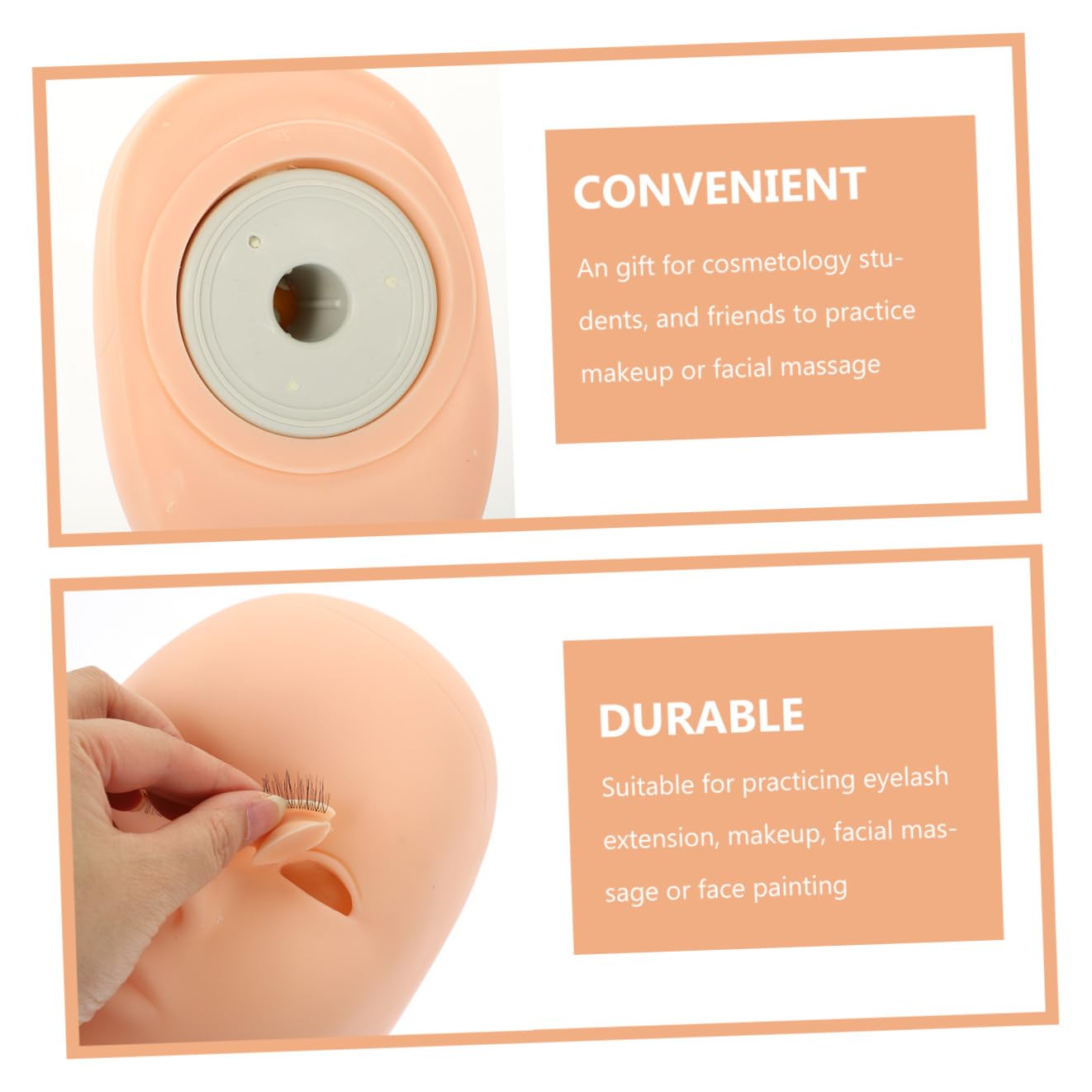 Wimpernmannequin Realistischer Puppenschminkkopf mit Abnehmbarem Augenlid Silikon für Make Up und Wimpernverlängerung für Abschlussatmosphäre und Training