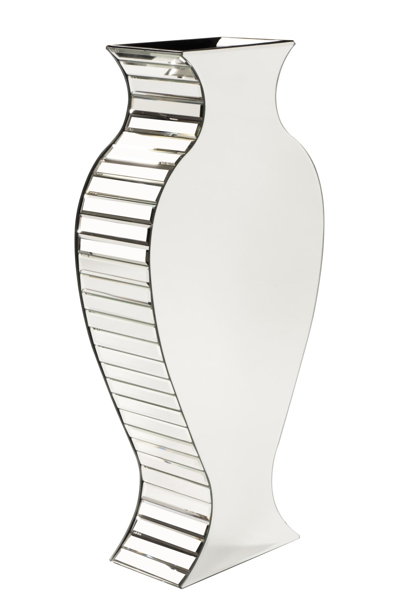 Howard Elliott Tall Rounded Mirrored Vase, High Style Decorative Design for Home or Office Decor, Ideal Gift for Loved Ones, Wedding, Christmas or Any Occasion, 6 x 28 x 13 Inch, Metallic