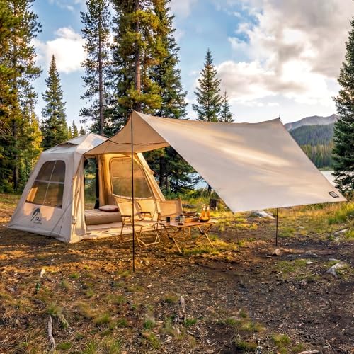 TAILI Carpa Inflable para Camping con Bomba de Mano para 3/4/6 Personas, Montaje Fácil, Carpa de Aire Impermeable Oxford para Exterior miniatura 1