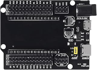 gloryart Expansion Board, ESP32 Expansion Electronic Module Type-C Micro USB 30Pin ESP-WROOM-32 ESP32-DevKitC-32 GPIO* Distribution Board Power Board Module