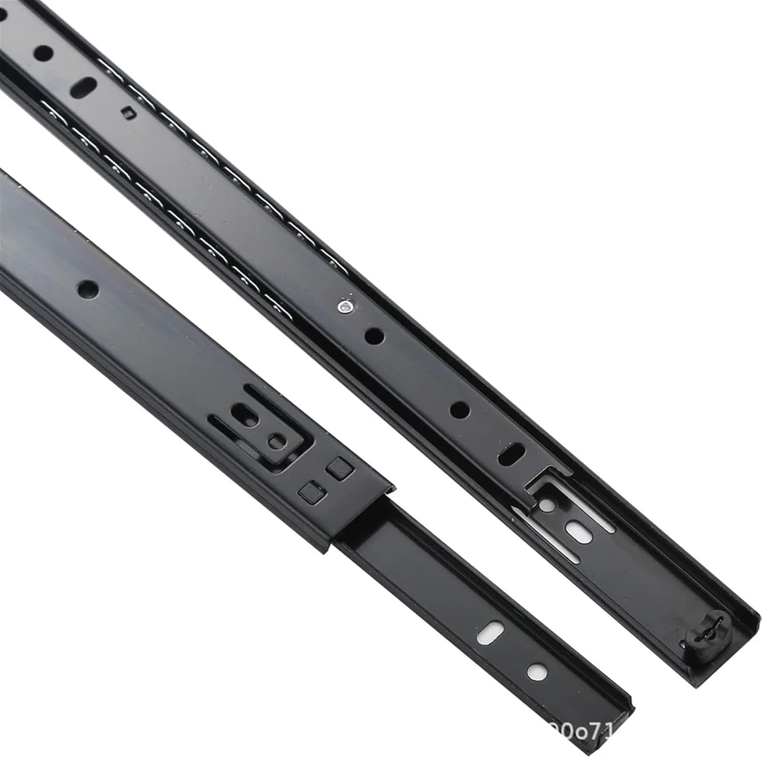 2710 Cold-Rolled Steel Two-Section Guide Rail Home Hotel Cabinet Thickened Mute Two-Section Drawer Slide Rail(14 inches 350mm)