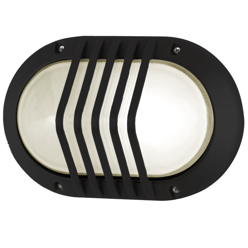 lumitek Grid Wall Luminaire, Black, E27