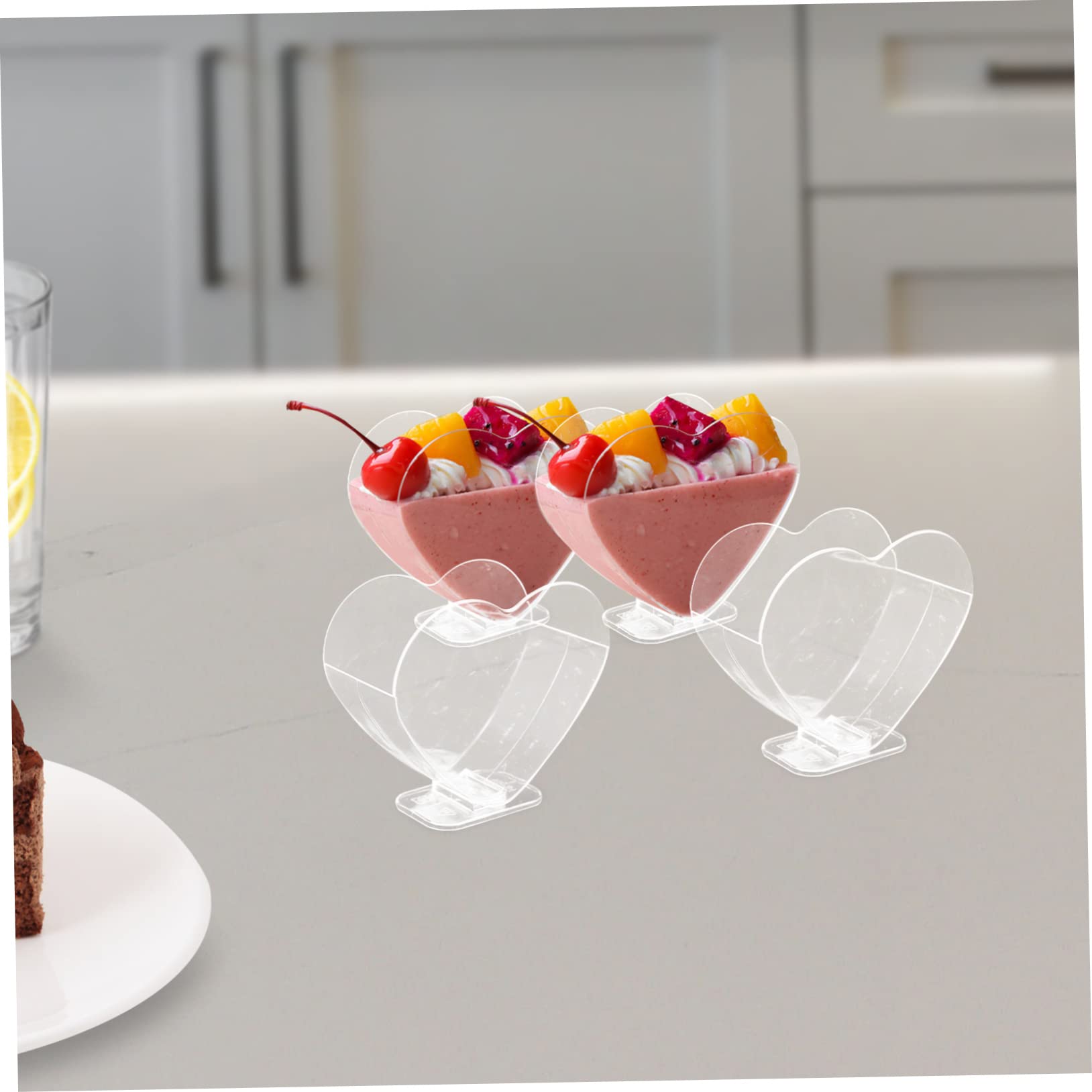 Amazon | NUOLUX 30個 ハート型ゼリーカップ snack cup