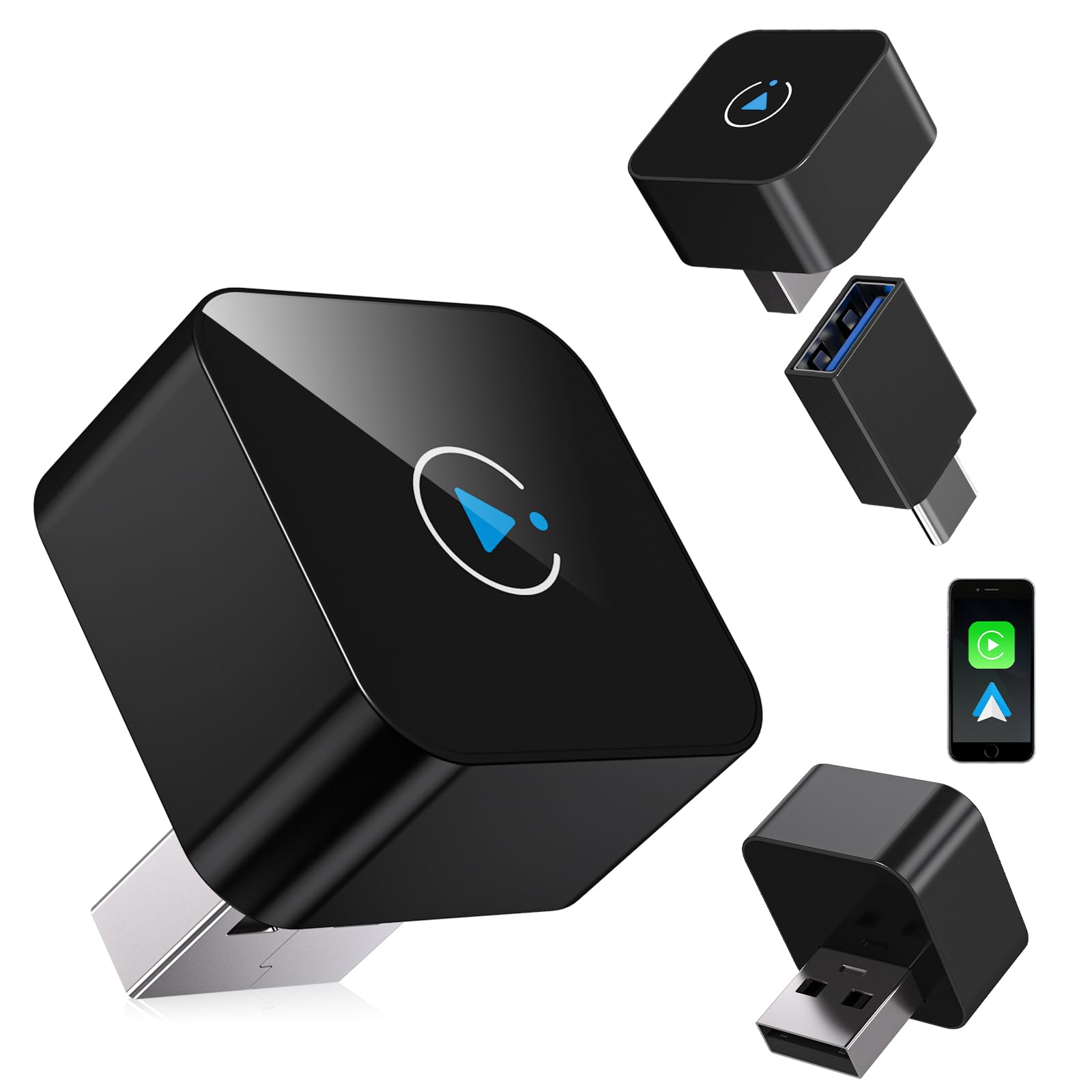2026 Upgraded Wireless CarPlay Adapter for iPhone & Android Auto