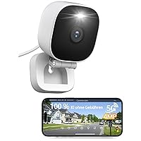 VIM TAG 2,5K,Telecamera Wi-Fi Interno,Videocamera Sorveglianza Interno/Esterno con Faro e Allarme,Visione Notturna a Colori