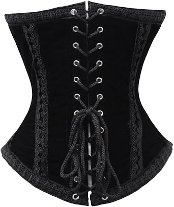 Heavy Duty 26 Double Steel Boned Waist Training Velvet Underbust Tight Shaper Corset #8023-VE