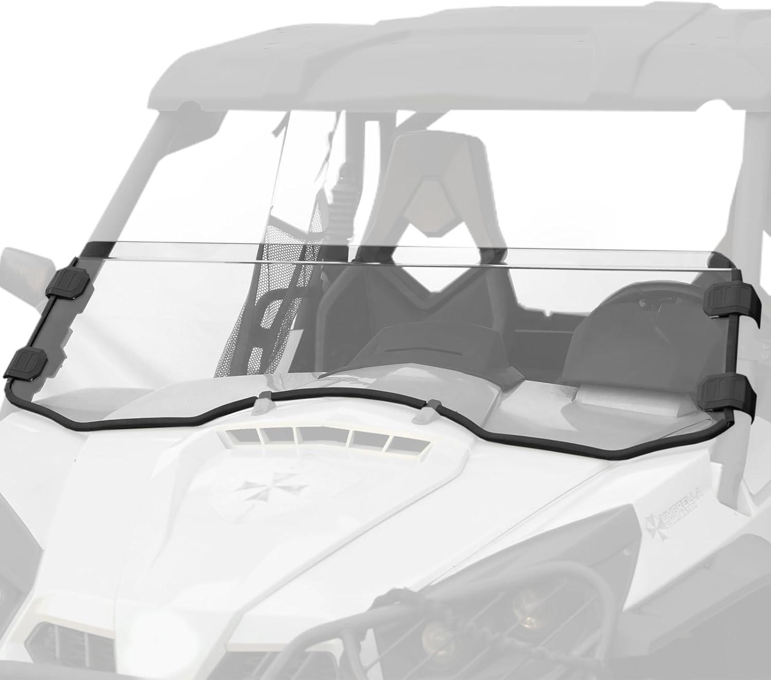 A & UTV PRO Half Front Windshield for 2011-2020 Can Am Commander 800/1000/ 800 Max/ 1000 Max/MAX XT 1000 Window Accessories, Clear Tough Hard Coated Vented Windscreen | 250x Stronger Than Glass