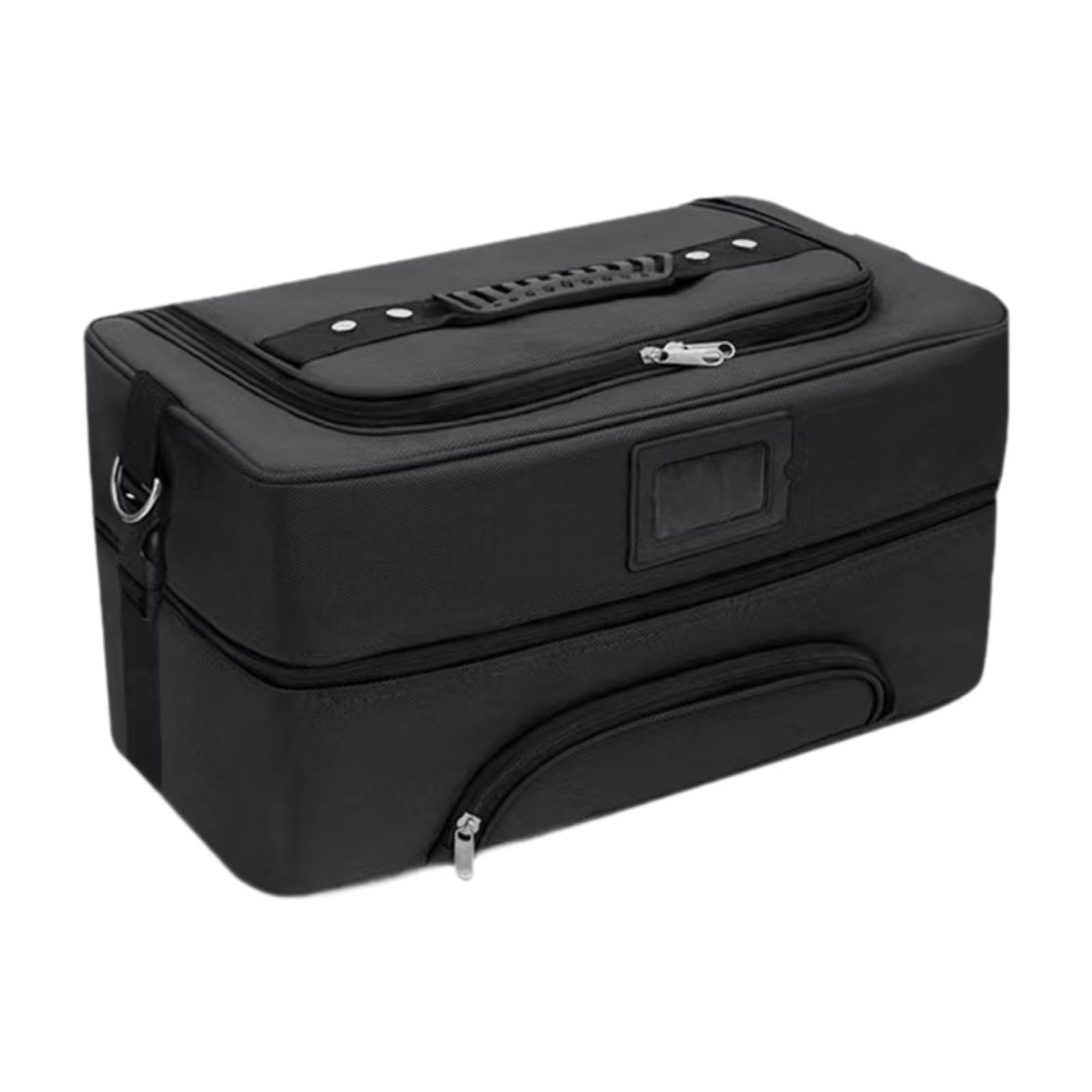 Kosmetiktasche, Reise Kosmetiktasche, Nagellack Organizer, Make Up Etui für Damen, Schwarz