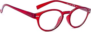 BLUELESS Womens Reading Glasses Ladies Retro Key Hole Oval Readersï¼ˆRedï¼Œ+2.50ï¼‰