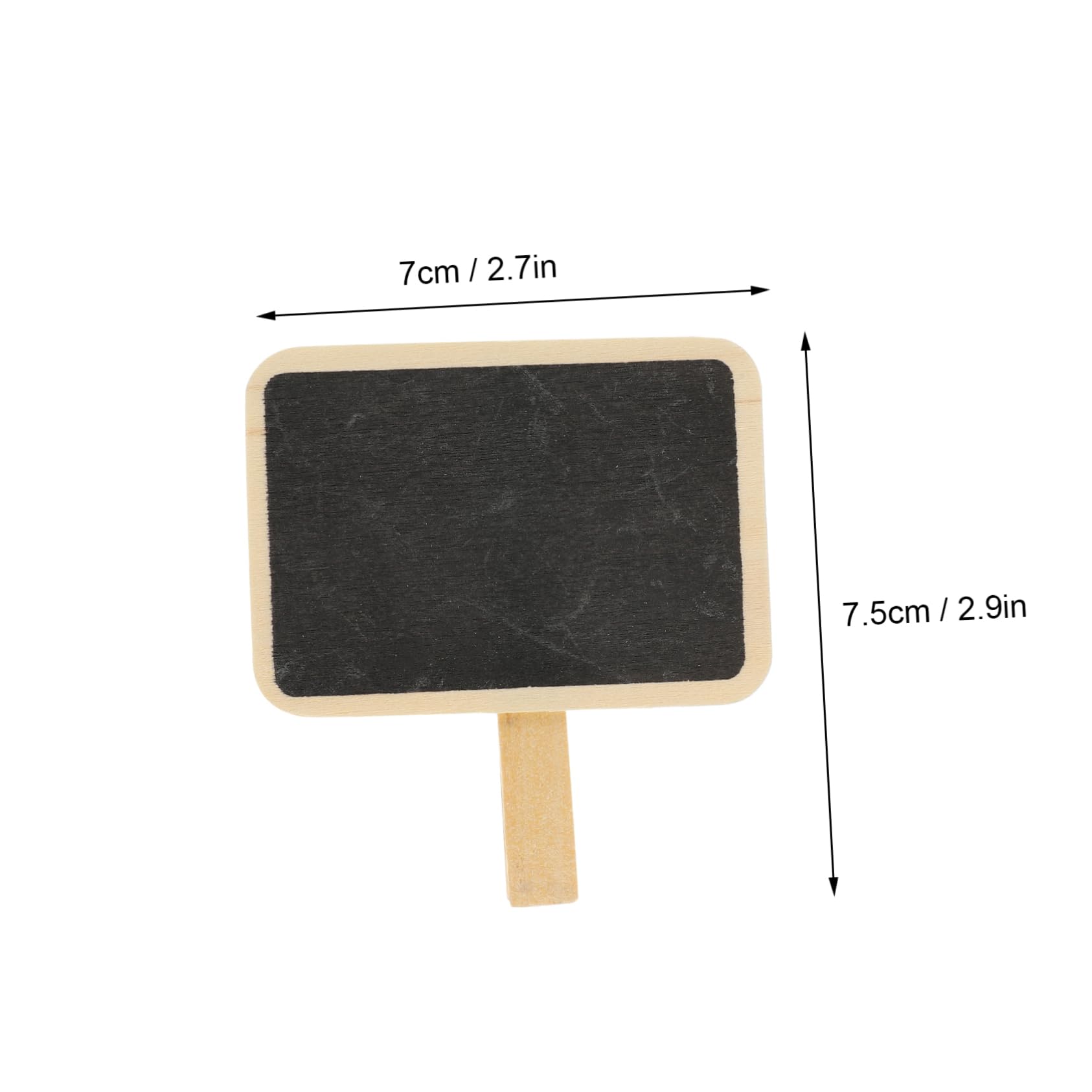 Homsfou 10 Mini Pizarras Rectangulares con Pinzas de Madera Tablero de Mensajes para Oficina Hogar