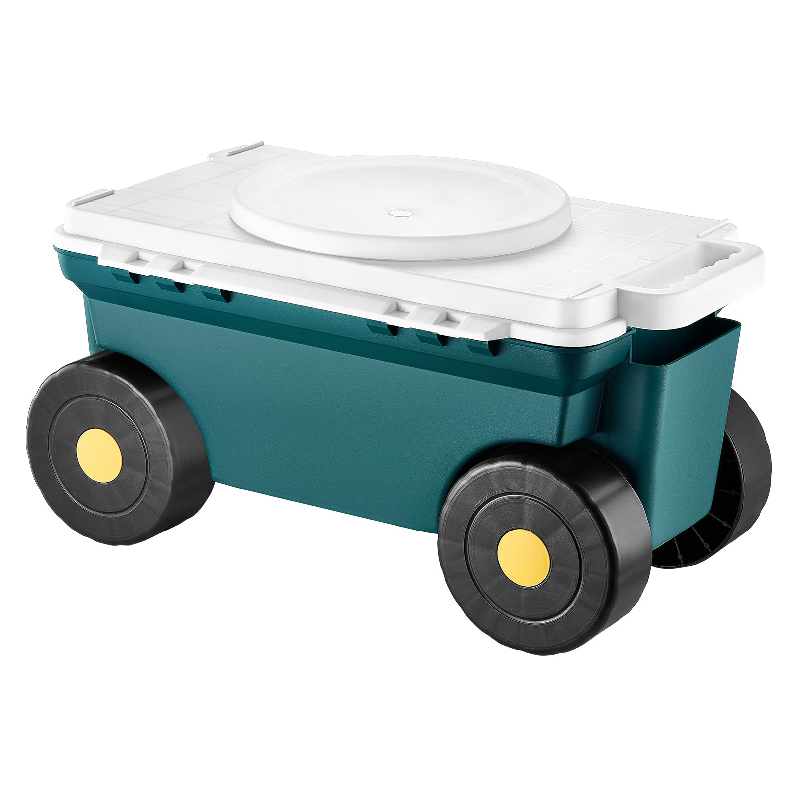 VEVOR Small Garden Seat, 2 in 1 Rolling Garden Cart with Storage Bin, Supports up to 227 lbs, Compact Outdoor Garden Scooter with Handle, Garden Stool for Yard Weeding Planting