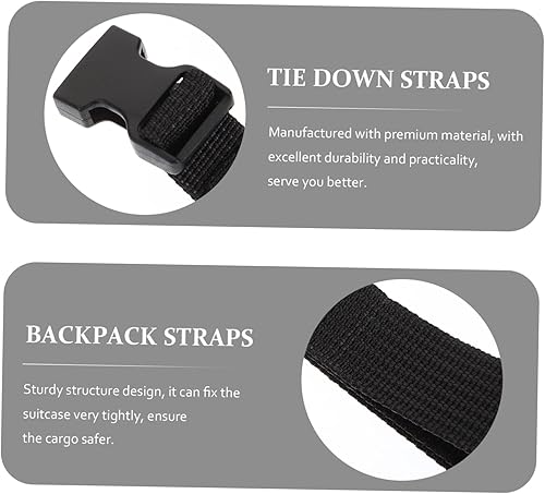 Miniatura 3 de Correas de 4 piezas con cordón para mochila, cinturón con hebilla, correa de amarre ajustable, hebilla de kayak ajustable, correa de hebilla de