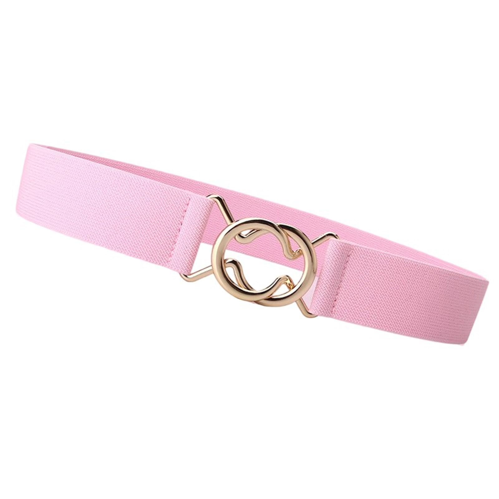 MICFENY Stretch Fabric Waist Cincher Belt With Metal Hook Closure Flexible Waistband For Women Teens Casual Outfit Dresses