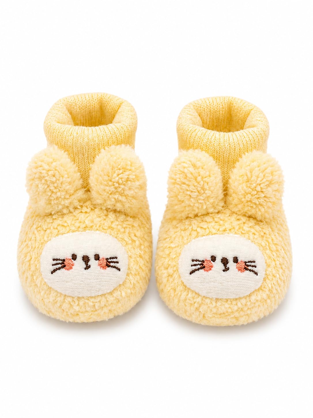 lil hugz Newborn Baby Booties Yellow 0-6 Months Soft Sole Furry Infant Shoes-picture-19