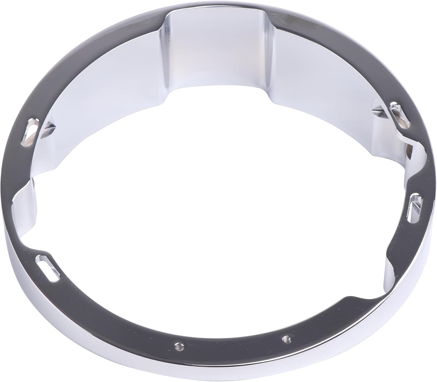 Chrome Raked 7” Headlight Bezel for Harley Davidson 1997-2025 Batwing and Touring Models With 26” and 30” Front Wheel