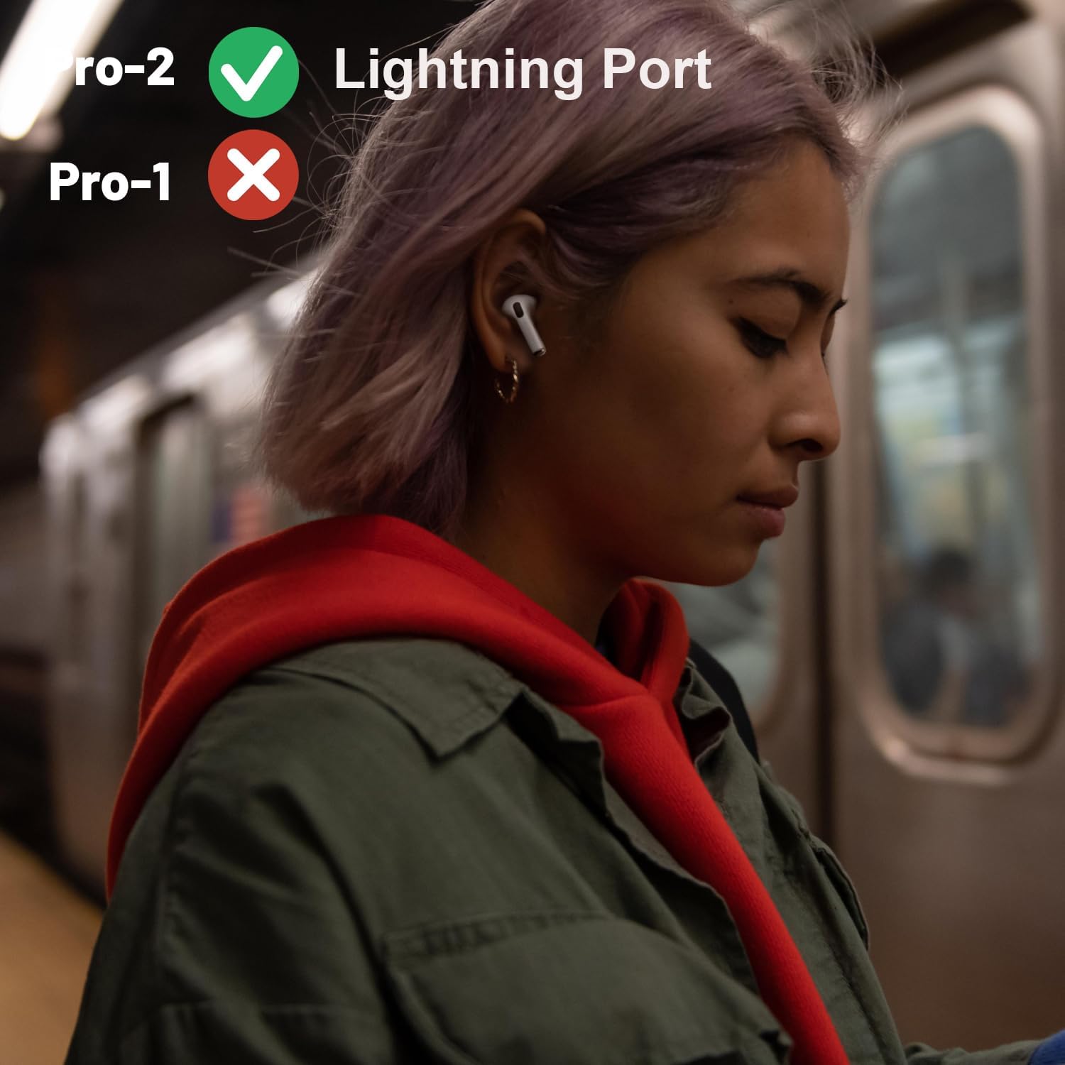 OEM A2931, A2698, A2699 Single Right Side Earbud Replacement for Pro2nd, Compatible with Original A2700 Charging Case with Lightning Port, Ear Cushion