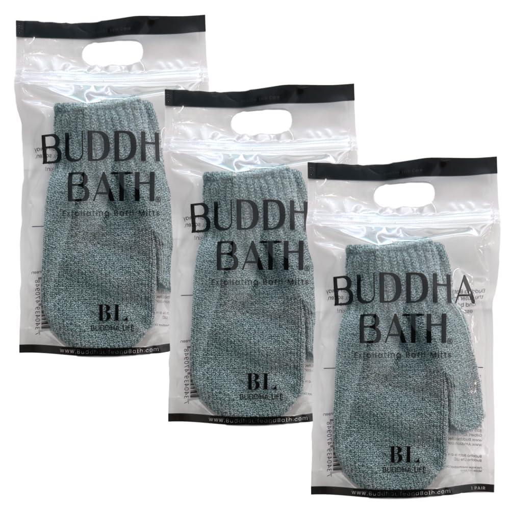 Guantes exfoliantes para ducha exfoliantes, lavables, cara y cuerpo, para hombres y mujeres (1 verde mar)