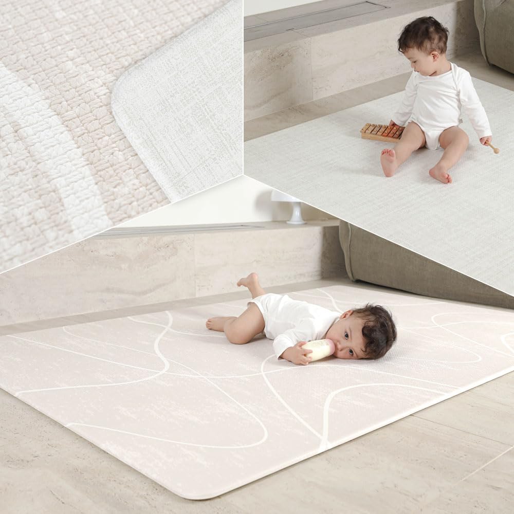 Amazon.co.jp: Dwinguler もちもちクッションプレイマット 防水 130