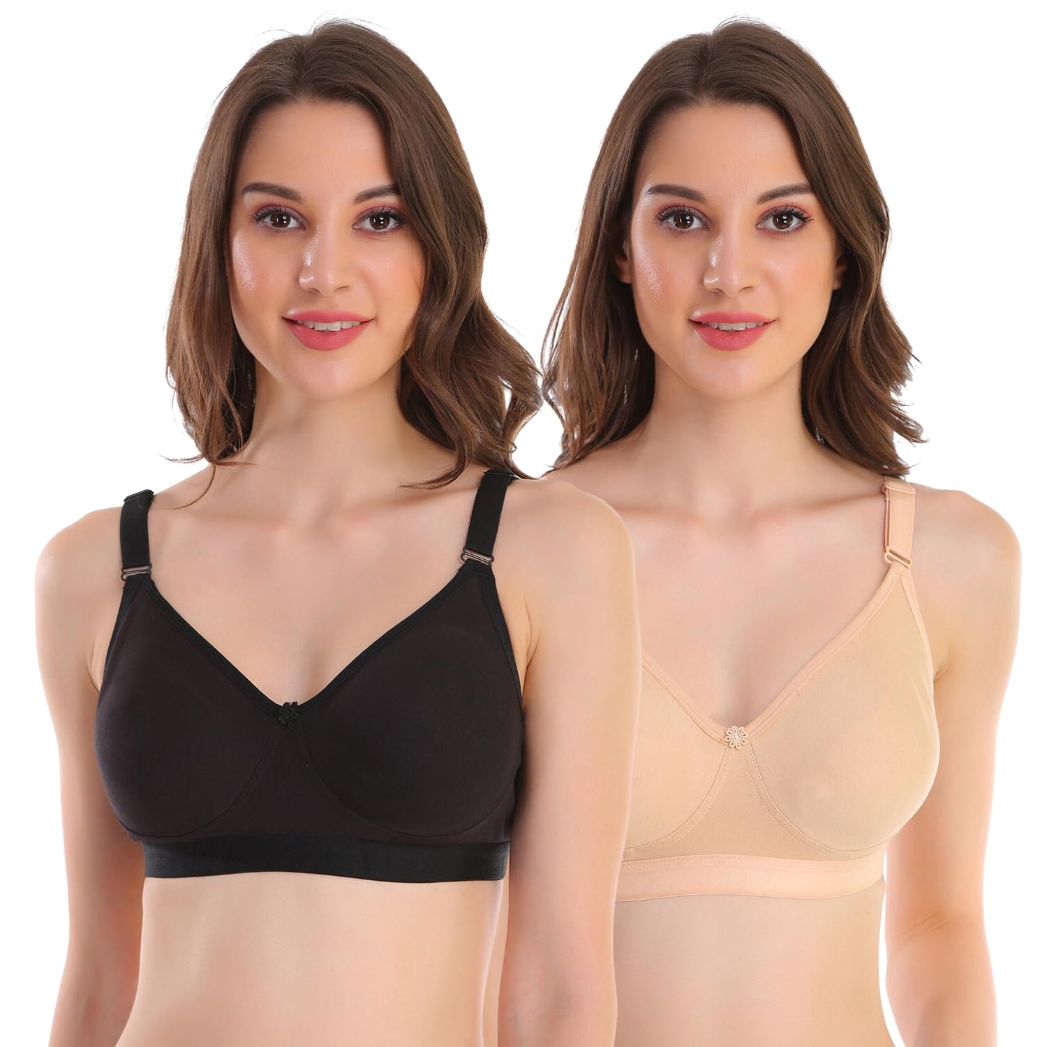 Pooja Ragenee Womens Cotton Blend Full Coverage D Cup Molded Bra (Pack of 1)-picture-53