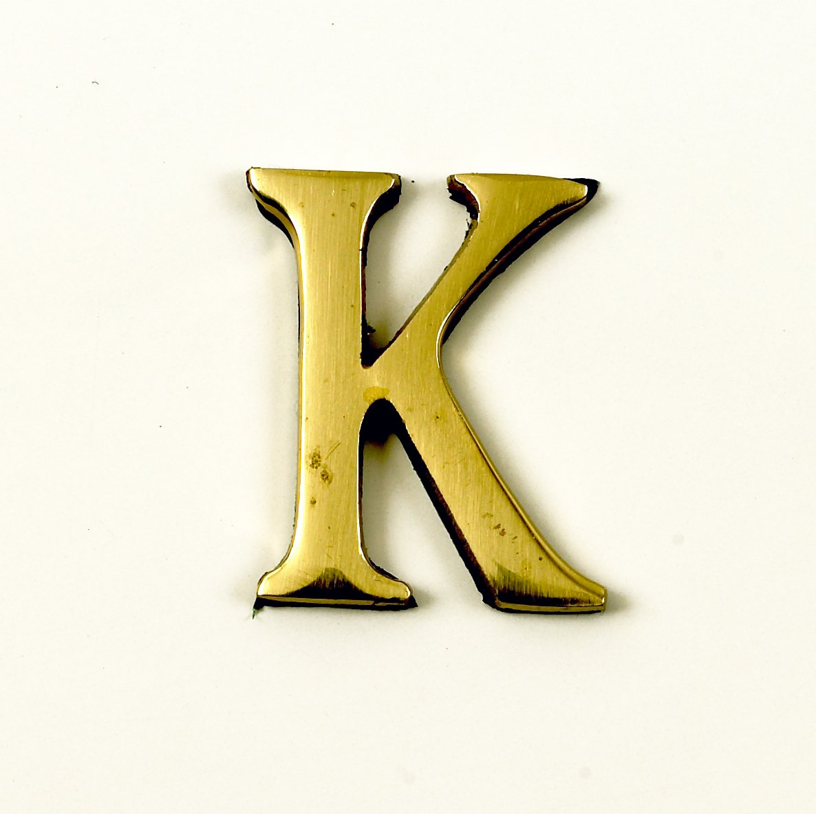 Black Country Metal Works 1.5-2 Inch Self Adhesive Numbers & Letters Polished Brass (Solid Brass) (K)