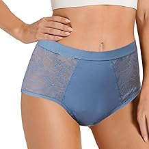 Washable Incontinence Pants Women, Lady Dry Leakproof Underwear for Women Incontinence Adult Protective Briefs, 3X Protection for Light Leaks, Dry and Secure with Odour Control (Blue, XL, Count, 1)