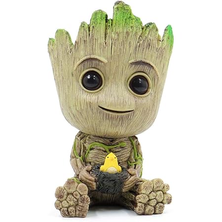 SLOCME Aquarium Groot Air Bubbler Decorations - Oxygen Pump Resin Crafts for Aquarium Fish Tank Decor,with Air Bubbler Stone for Aquarium