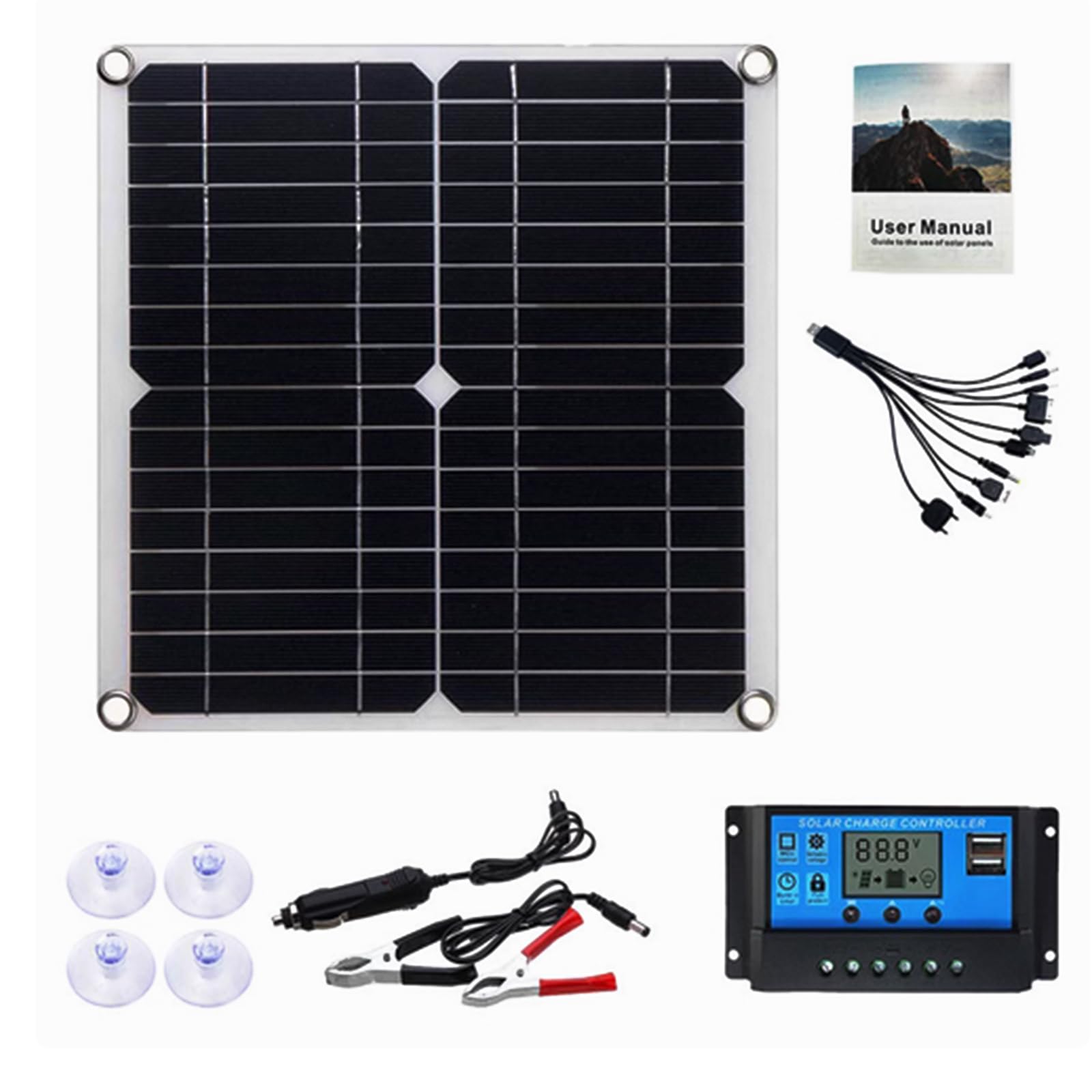 500W Panneau Solaire Haute-Efficacité 12 V/18 V Ménage Système Photovoltaïque avec Contrôleur Camping Room Véhicule Et Navire Cellule Solaire