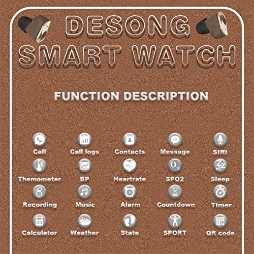 Desong Smart Watch With Earbuds, 3 In 1 Round Fitness Tracker,1.28Inch Smartwatch For Men,Answer/Make Call,Recording,Sleep Monitor,Sports Smart Watch Long Time Standby #TOP4