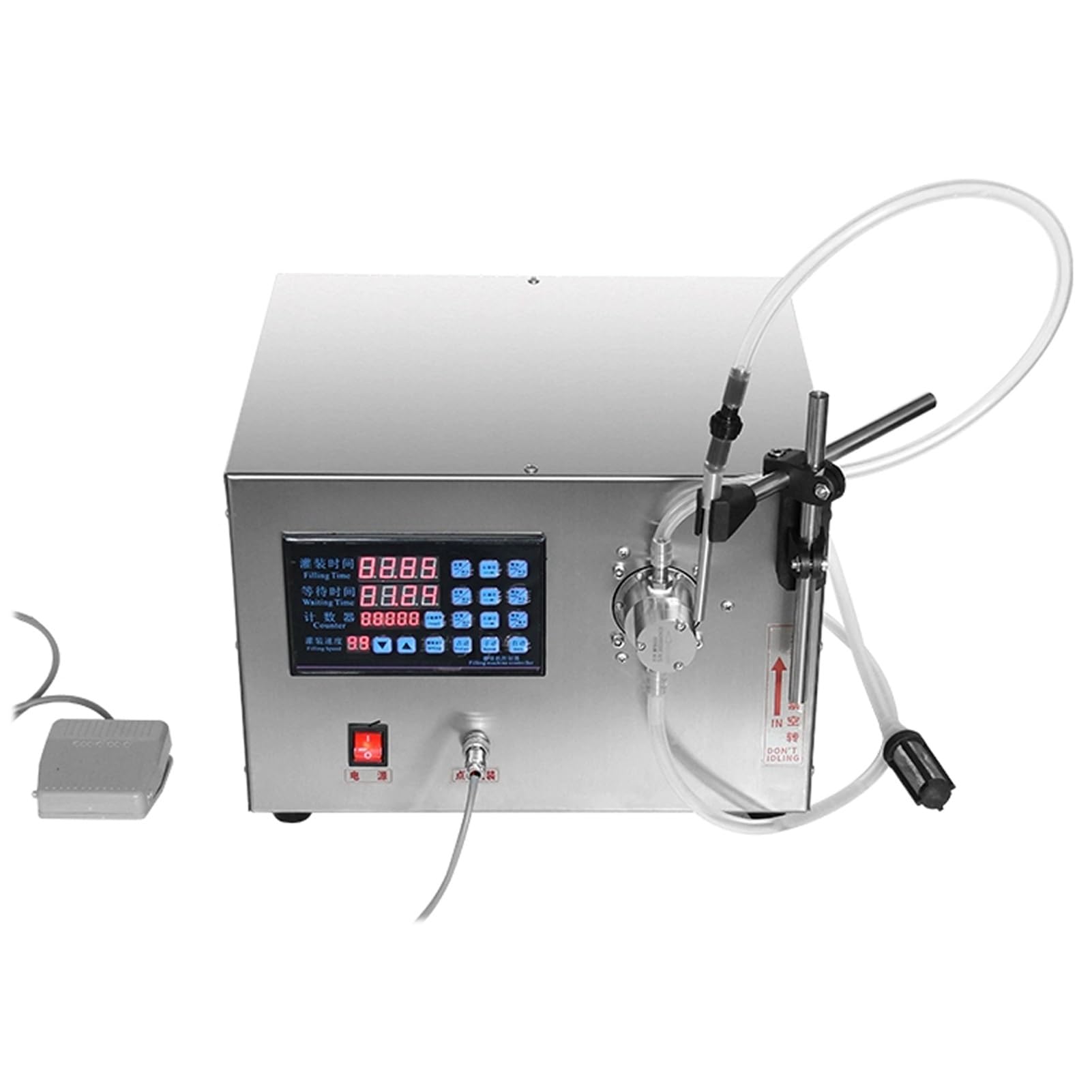 asdchZen Liquid Filling Machine, Water Bottle Filler Machine, Digital Control Stainless Steel Bottle Filling Machine, For Wine, Cosmetic, Perfume, Water, Juice,5L/min