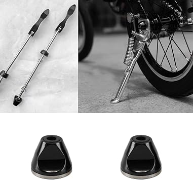 3 Pcs Bicycle Axle Nut Quick Release Metal M5 Cap Nuts Non Slip Locking Accessories for Mountain Road and Folding Bikes Durable Bike Parts