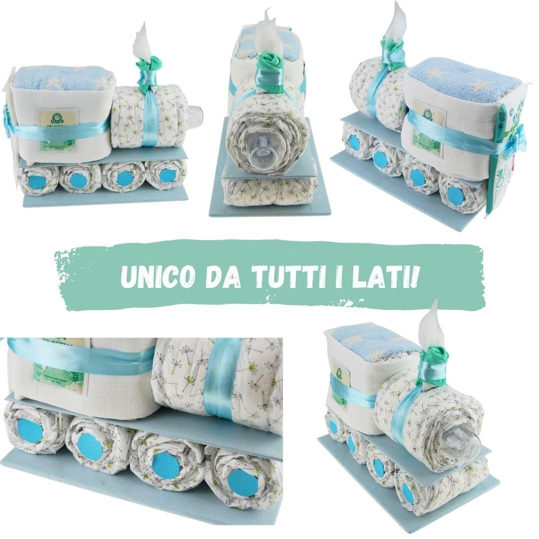 com - Pannolino per ragazzi | Guaina blu – con 29 pannolini LILLYDOO | Regalo per nascita | Regalo per baby shower – Torta di pannolini fatta a mano (ragazzo)