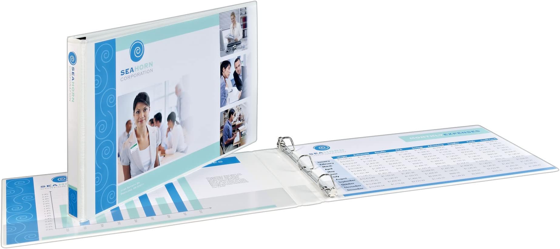 Avery Heavy-Duty View 3 Ring Binder, 1" Slant Rings, Holds 11" x 17" Paper, 1 White Binder (72124)