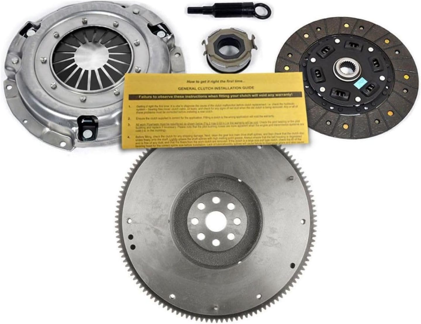 EFT HD Clutch Kit with OEM Nodular Cast Flywheel For Subaru Impreza Forester Legacy Outback - Includes EFT Racing Heavy Duty Pressure Plate & Organic Disc - Comes with 12 Month Brand Warranty