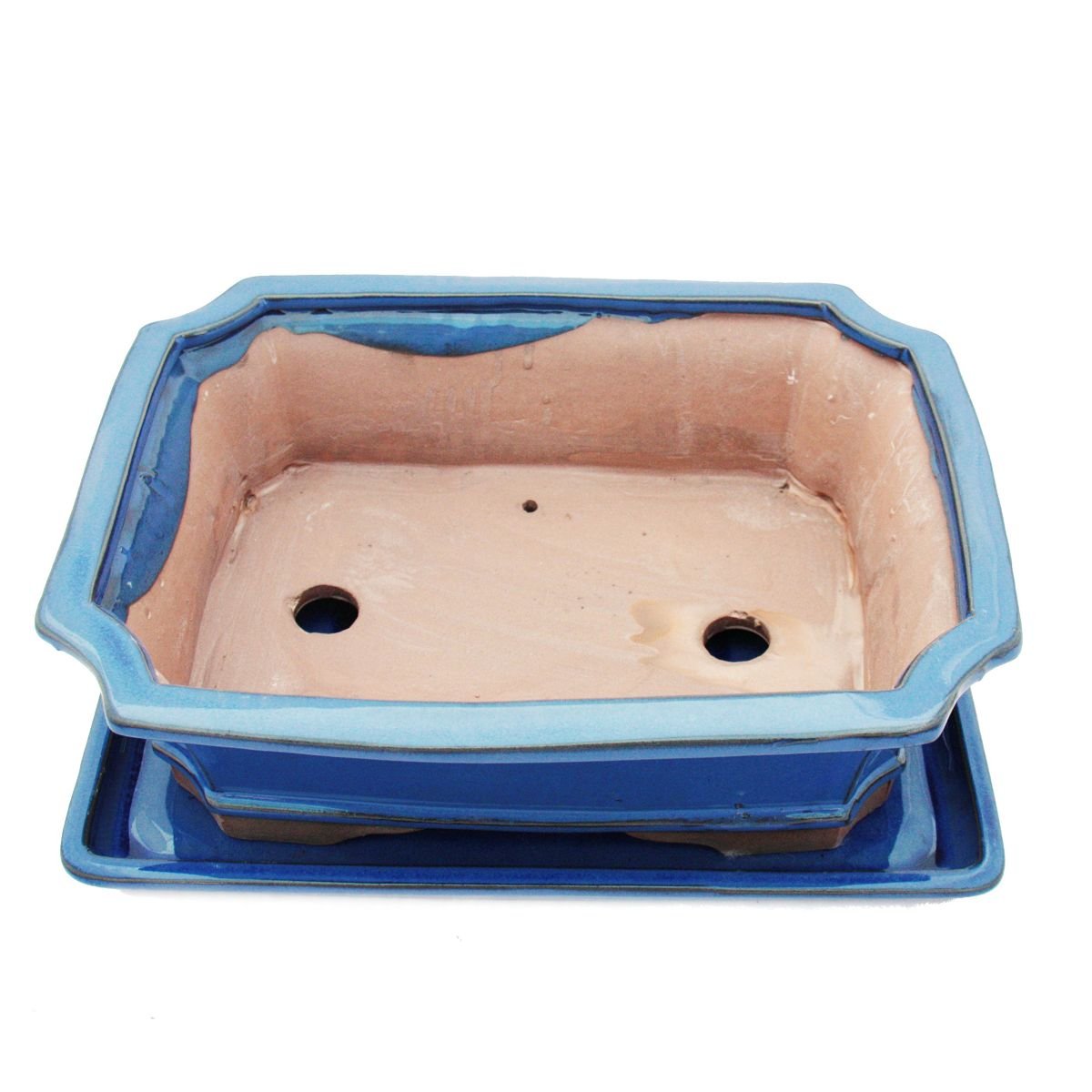 Pot à bonsaï avec soucoupe – Taille 5 couleurs - Modèle G4 - L 31 cm - l 23 cm - H 9,5 cm