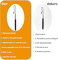 Vista 3 de 2 varillas de control de marionetas de mano ajustables, mango de marioneta de 21 pulgadas, varilla de control de metal, accesorio de marionetas