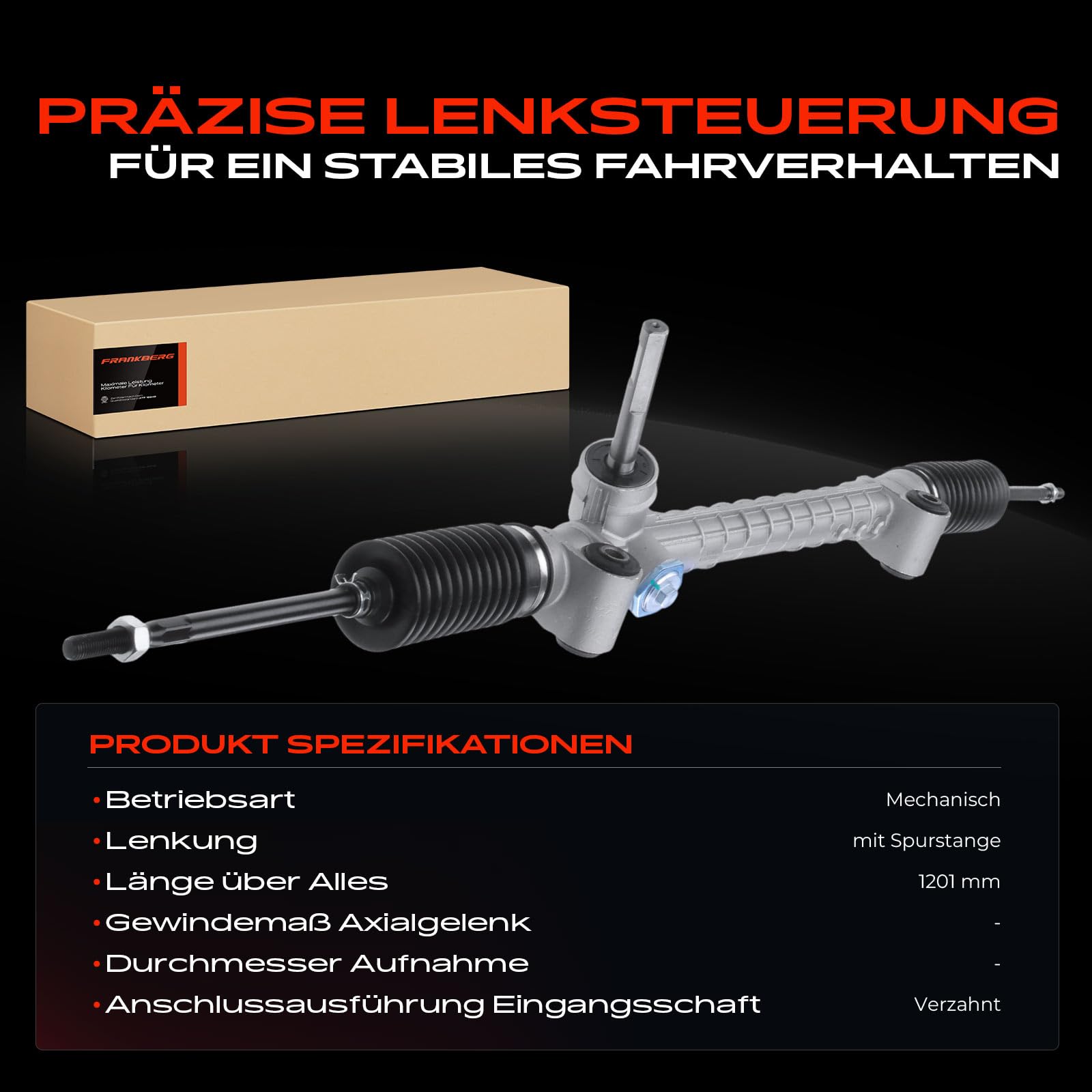 Frankberg Lenkgetriebe Servolenkgetriebe Manuell Replace #900020, 13152252