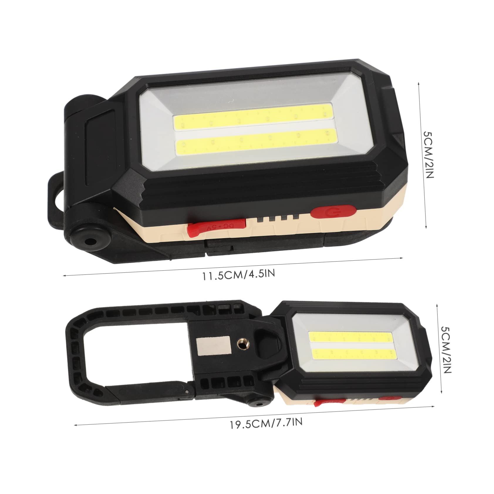Wiederaufladbare LED Arbeitsleuchte Schwarz mit Magnet, Verstellbar