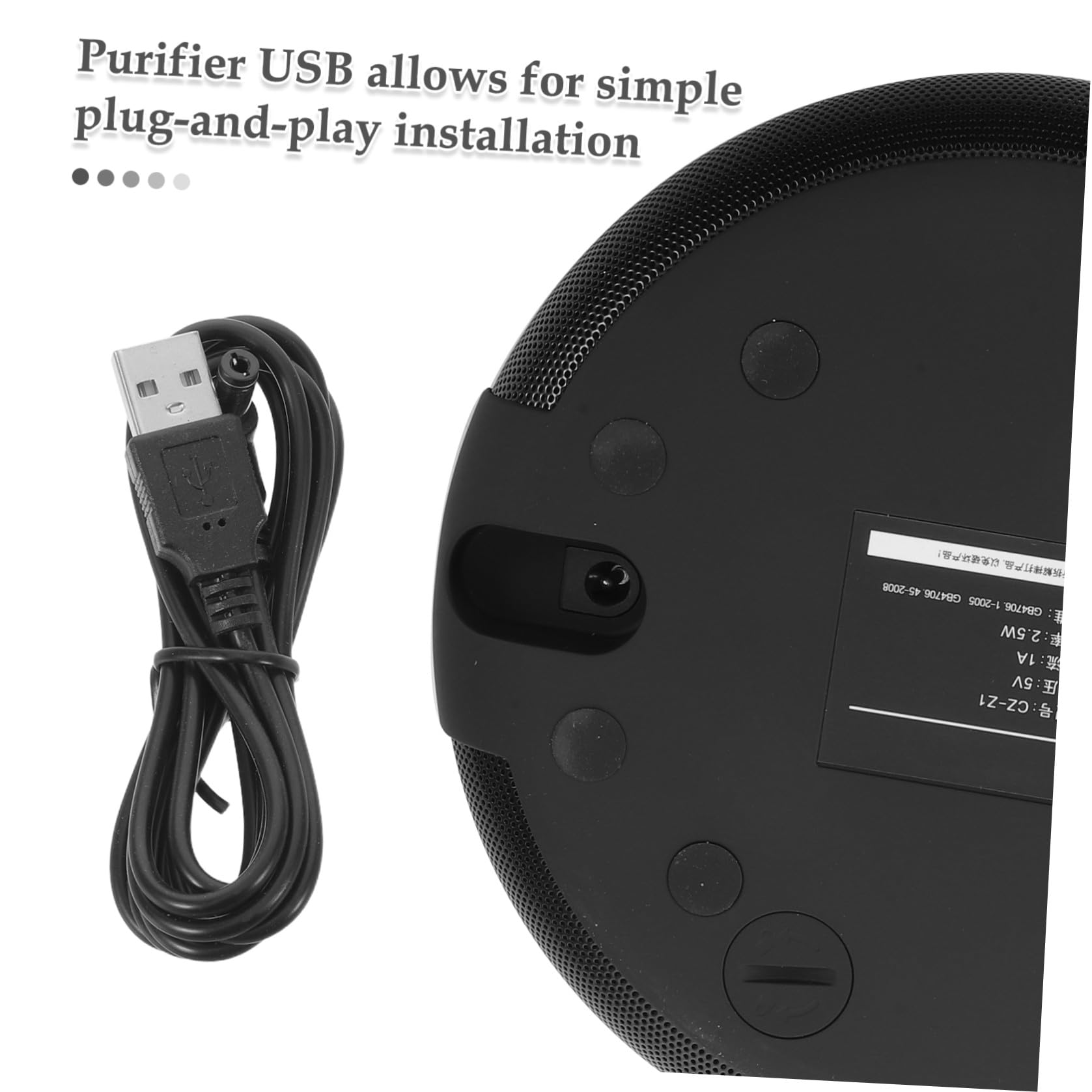 Amosfun Purificatore d Aria per Auto Portatile di Circolazione Aria Efficiente Design Compatto e Facile da Usare per Interno Veicolare