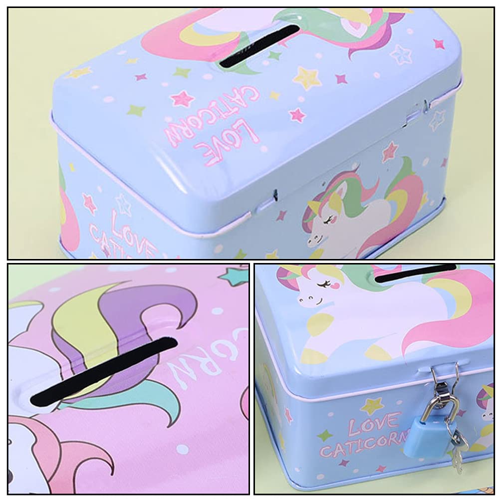 Tirelire Licorne Mignonne Avec Serrure – Cadeau Enfant Pour Fille Et Garçon – Boîte à Économies Ludique Et Décorative