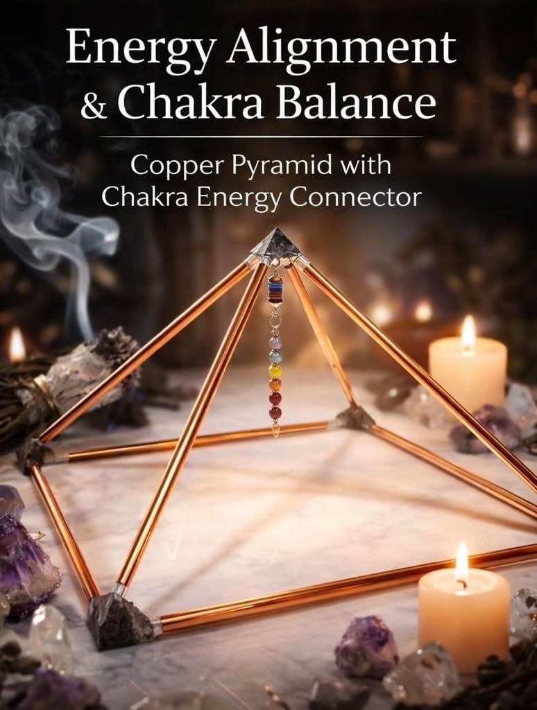 Copper Folding Pyramid for Purification and Energy, 18 Inches, Copper