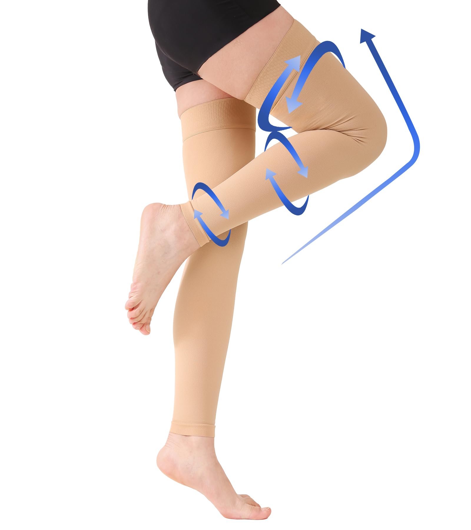 Snapklik.com : KEKING Thigh High Compression Stockings Footless, Unisex ...